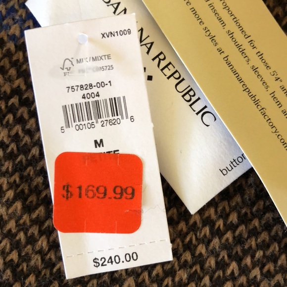 Banana Republic Factory Striped Shawl Collar Coat PM - Picture 10 of 10